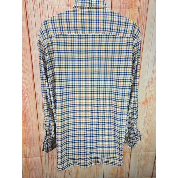 Johnston & Murphy Mens Performance Plaid Shirt Large Nylon Blend - Picture 2 of 7